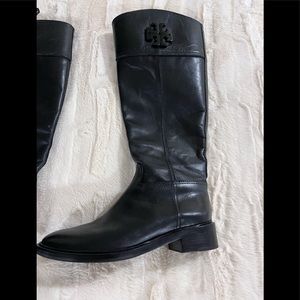 Tory Burch black leather riding boots!!!